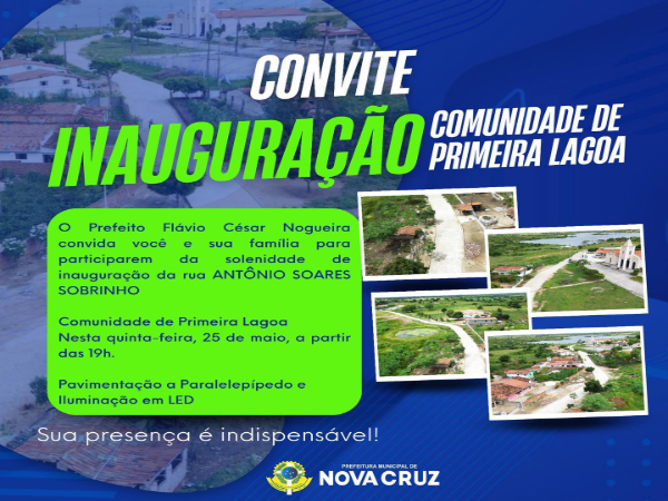 Convite:  Inauguração da Rua Antônio Soares Sobrinho