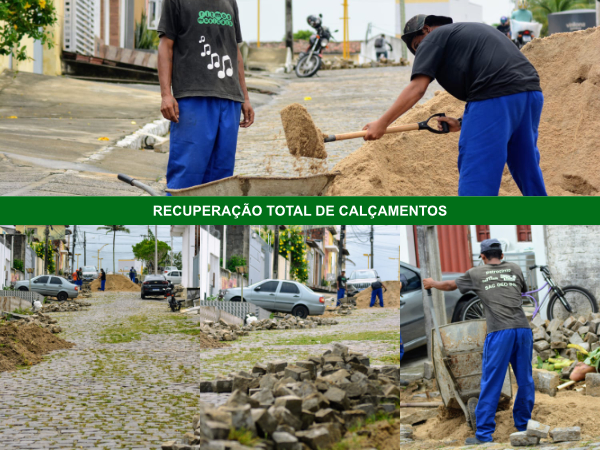 Prefeitura de Nova Cruz inicia recuperação total do calçamento da Rua Frei Serafim de Catânia