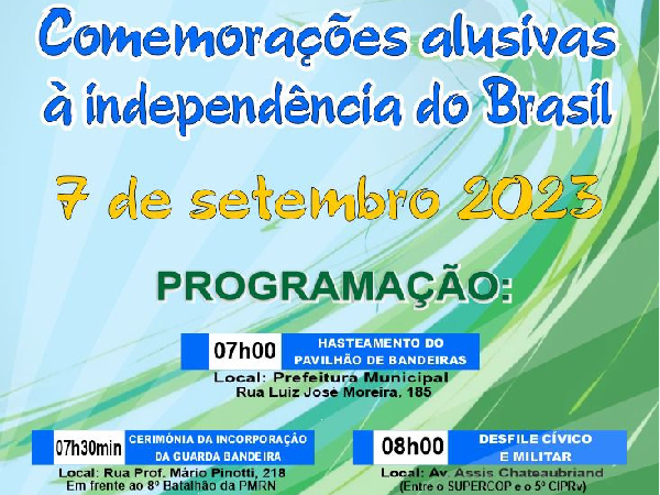 Comemorações alusivas à independência do Brasil - 7 de setembro de 2023