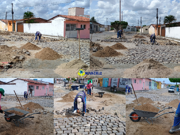 Prefeitura de Nova Cruz/RN Investe na Recuperação de Calçamento em Paralelepípedo