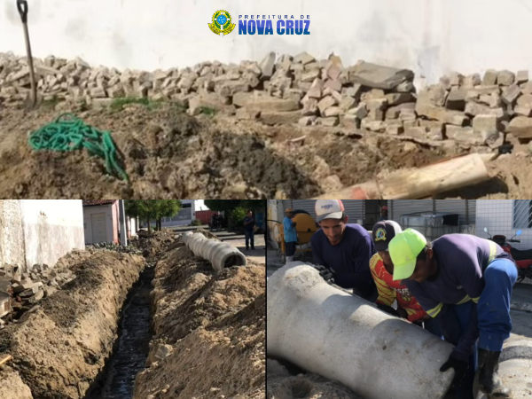 Prefeitura Municipal de Nova Cruz Autoriza Construção de Nova Galeria para Escoamento de Água e Reconstrução de Calçamen